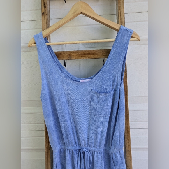 Pink Lily Blue Romper - Picture 4 of 5